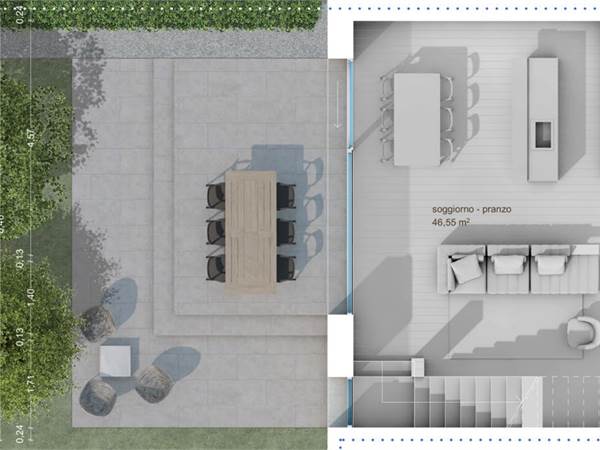 Rif. 7976/R6 - Appartamento a 2 piani con giardino